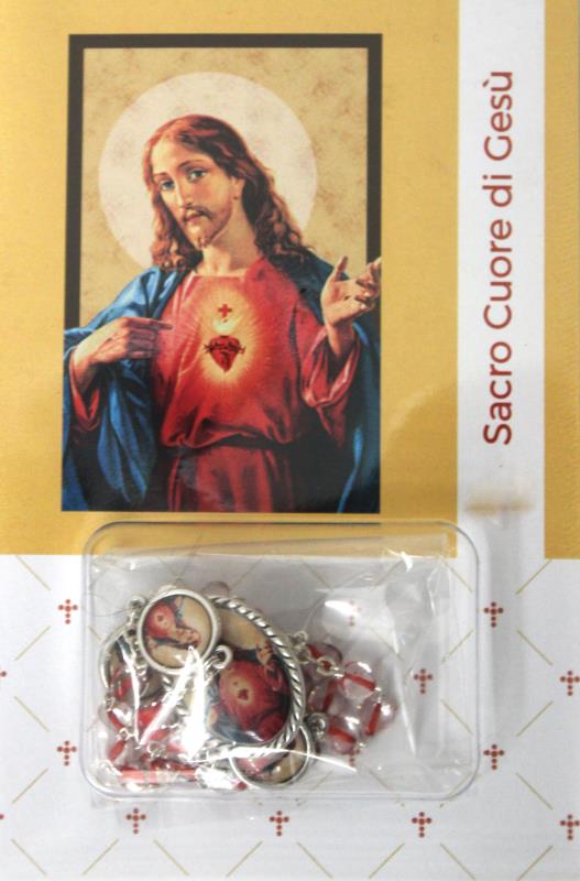 rosario sacro cuore di gesu con libretto