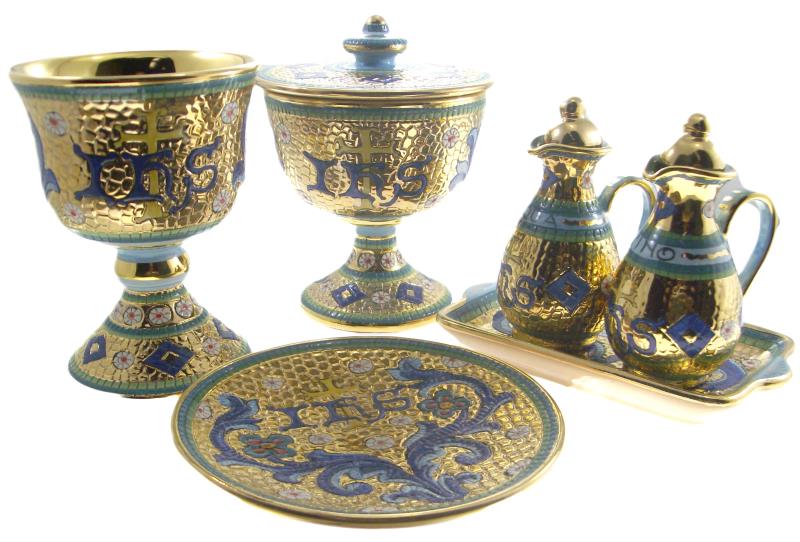 set completo vasi sacri in ceramica