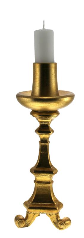 candeliere in legno oro fino cm 30
