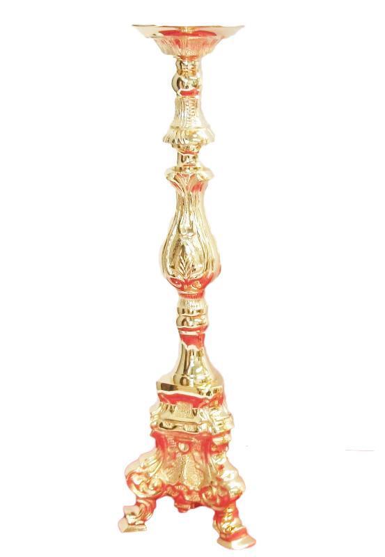 candeliere rococo in ottone dorato cm 40