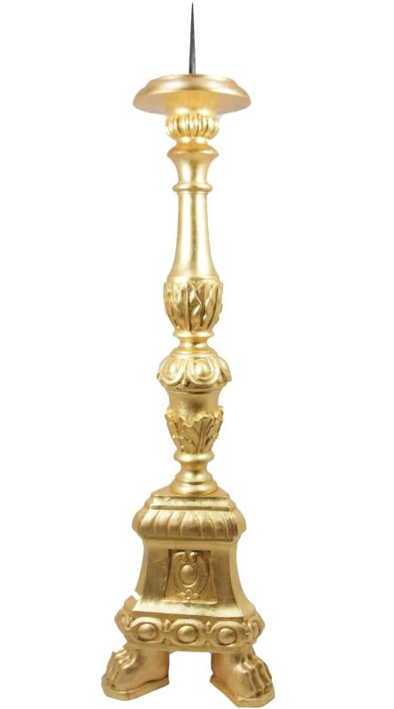 candeliere in legno dorato cm 80