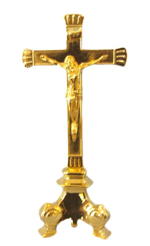 croce da altare dorata cm 30