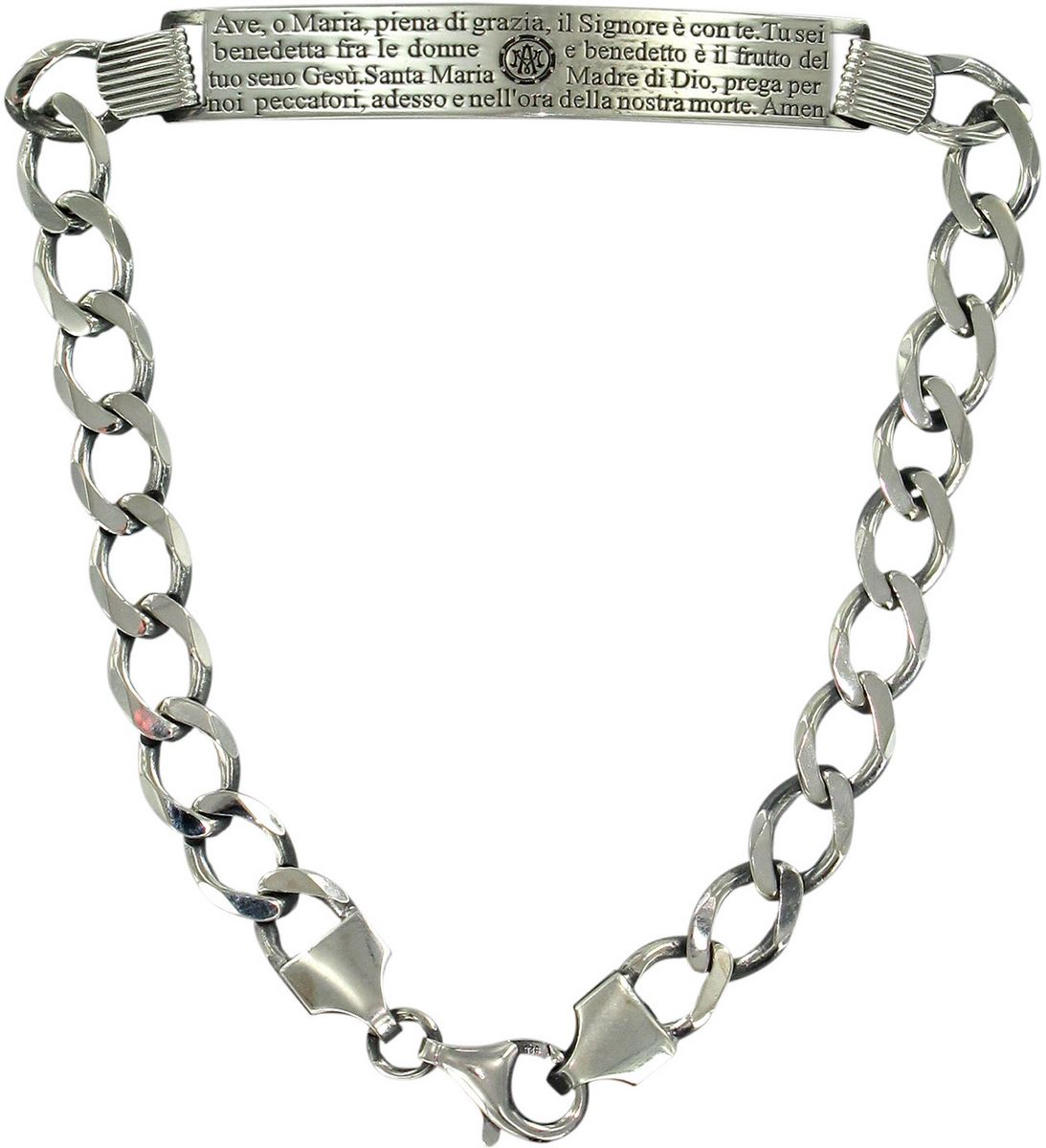stock: braccialetto in argento 925 con preghiera ave maria