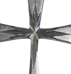 croce in argento 925 satinato - 2 cm