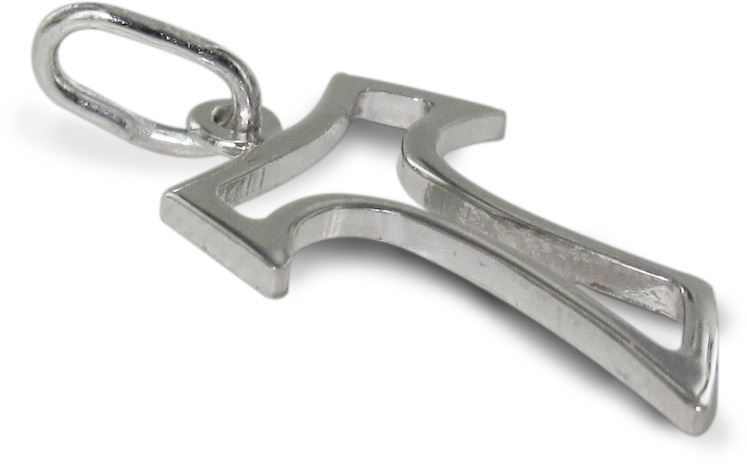 croce tau in argento 925 - 2 cm