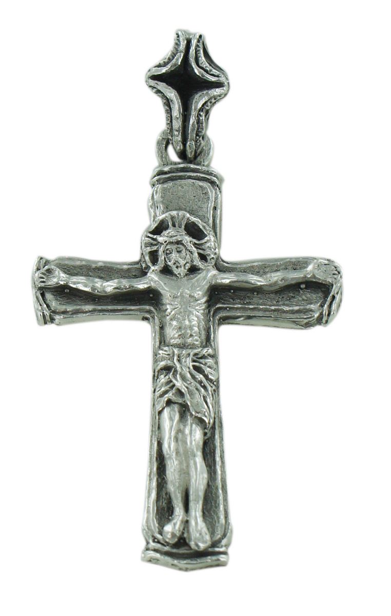 croce vescovo pettorale in argento 925 raffigurante cristo