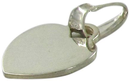 ciondolo a forma di cuore piatto in argento 925 - 1,6 cm