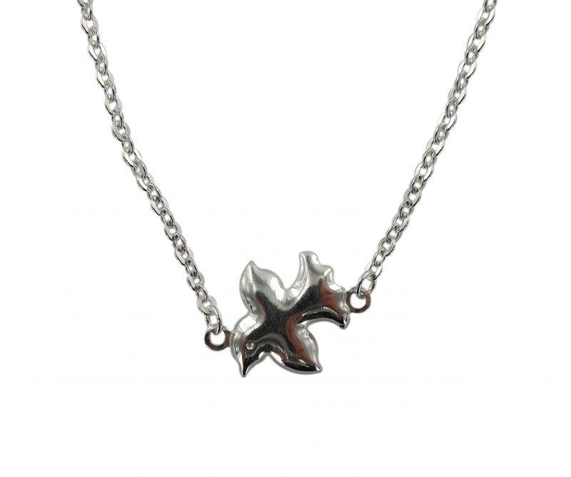 collana in argento 925 con ciondolo a forma di colomba 