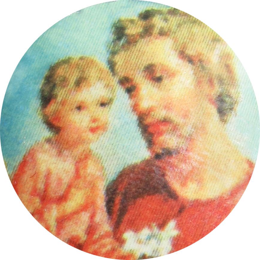 medaglia san giuseppe ovale, pendente / ciondolo s. giuseppe, argento 925 e porcellana, 3 cm