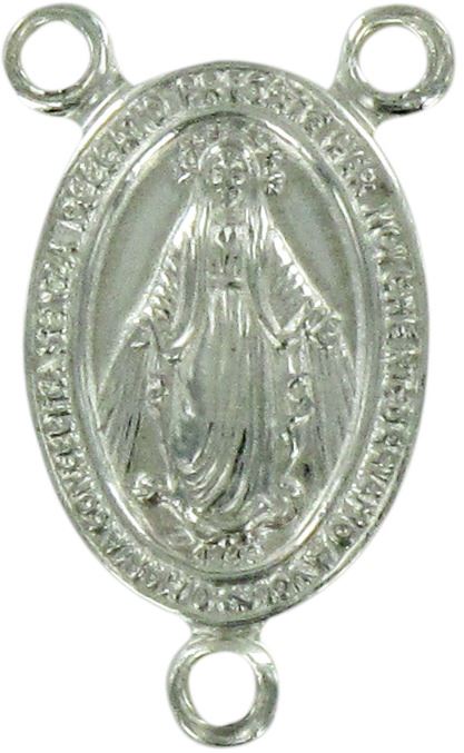crociera miracolosa in argento 925 per rosario fai da te - 1,4 x 0,8 cm