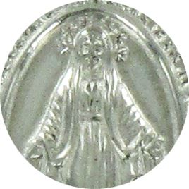 crociera miracolosa in argento 925 per rosario fai da te - 1,4 x 0,8 cm
