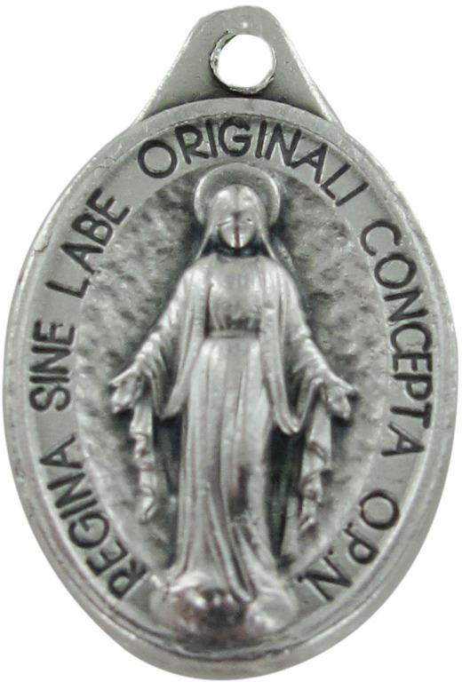 medaglia miracolosa in metallo - 2 cm