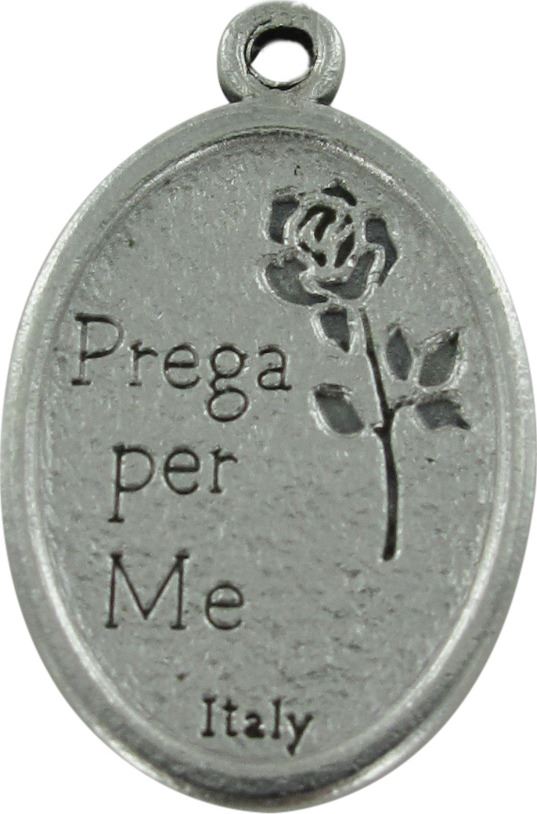 medaglia sacro cuore di gesù e cuore immacolato di maria in metallo ossidato - 2,5 x 1,5 cm