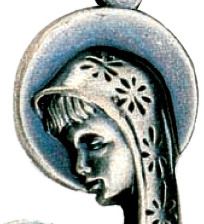 medaglia madonna con il bambino - 4 cm