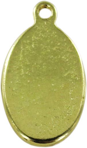 medaglia san curato d'ars in metallo dorato e resina - 1,5 cm