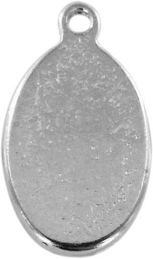 medaglia santa teresa in metallo nichelato e resina - 1,5 cm
