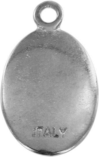 medaglia san carlo borromeo in metallo nichelato e resina - 2,5 cm