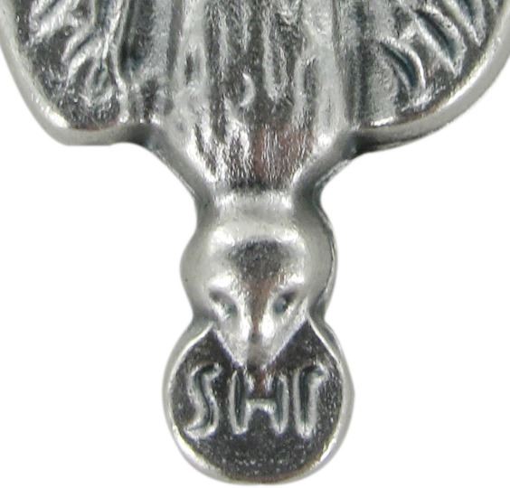 medaglia spirito santo in metallo ossidato - 2,5 cm