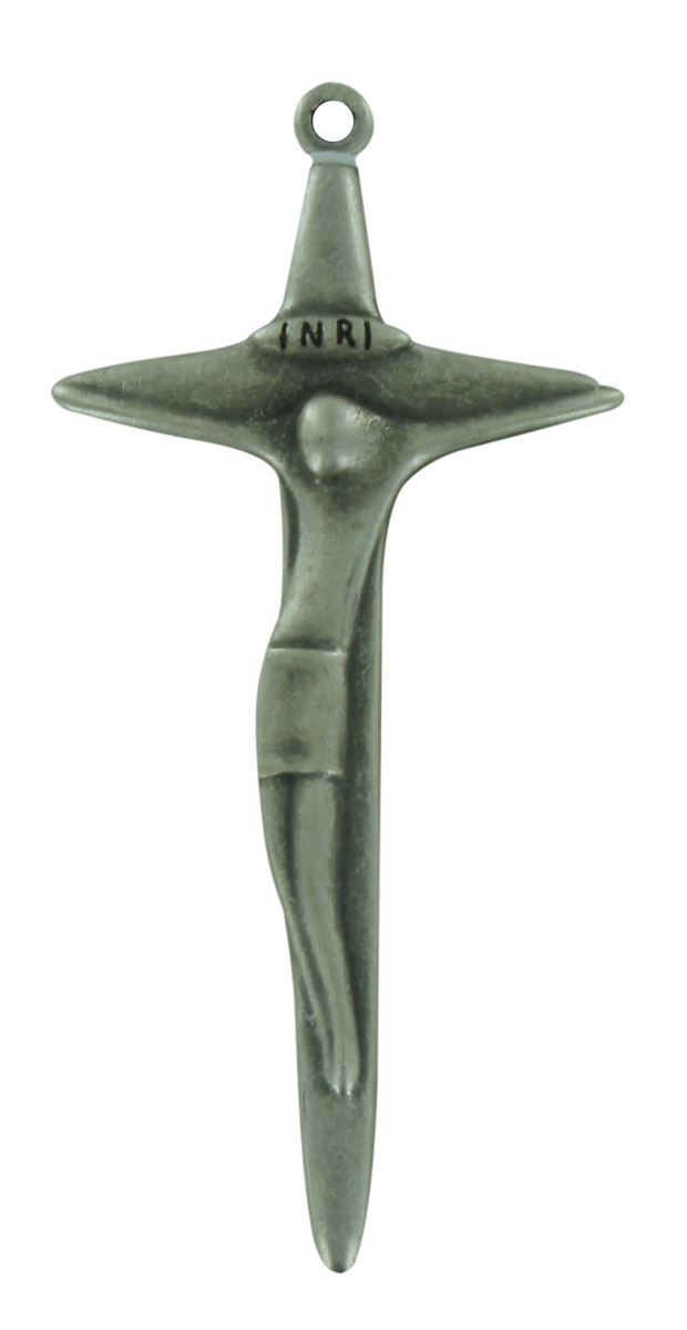 croce in metallo argentato - 8 cm
