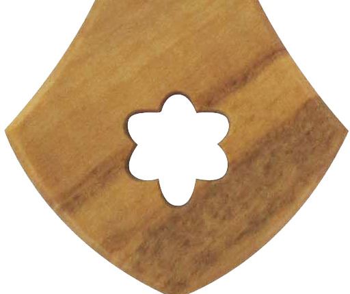 croce carmelitana in legno ulivo con cordoncino - 3,5 cm