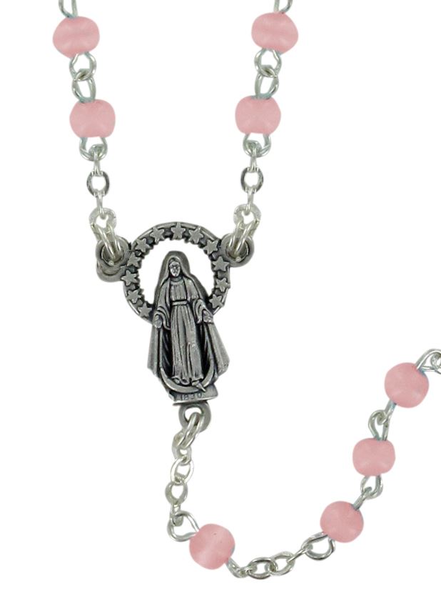 rosario imitazione perla tonda Ø 4 mm rosa