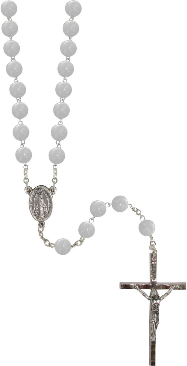 rosario imitazione madreperla tondo Ø 7 mm  bianco
