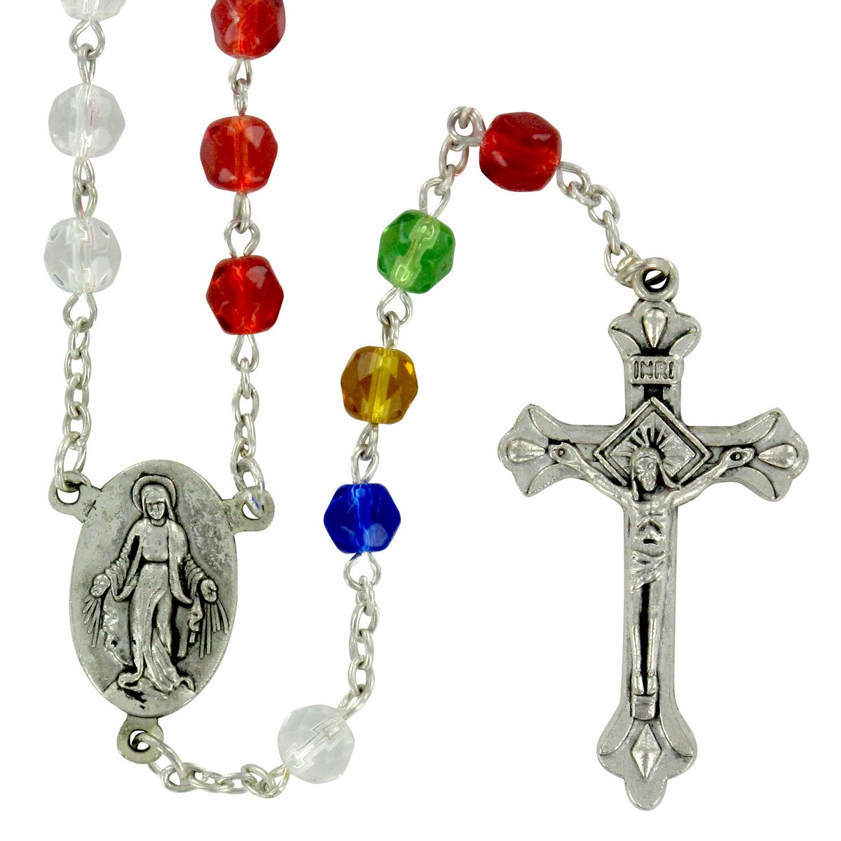 rosario in semicristallo Ø 6 mm missionario