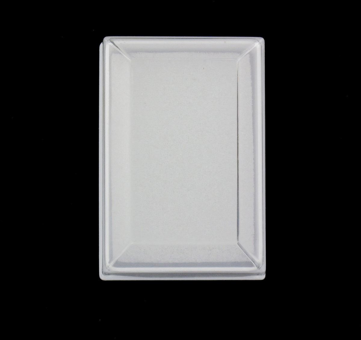 scatolina portarosario in plastica rigida rettangolare - 5,5 x 8 cm