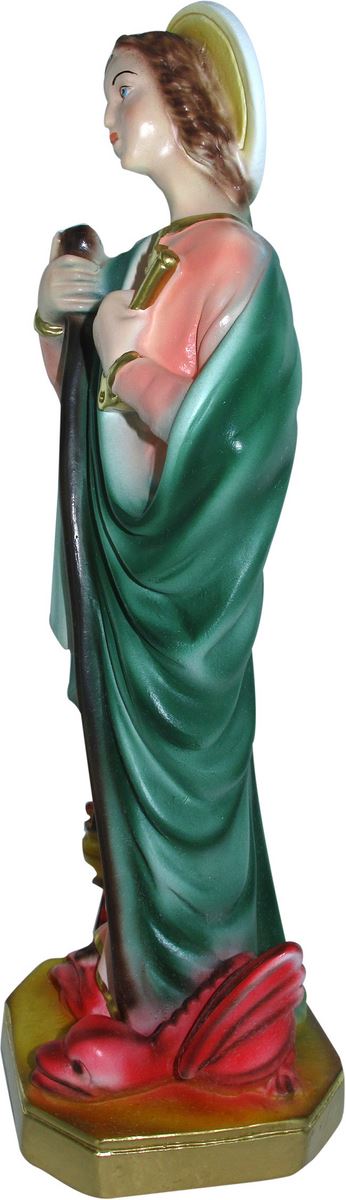 statua santa marta in gesso madreperlato dipinta a mano - altezza: 30 cm circa