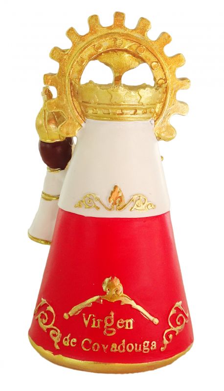 statua della vergine di covadonga da 12 cm in confezione regalo con segnalibro in versione spagnolo