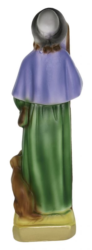 statua san rocco in gesso dipinta a mano - 15 cm