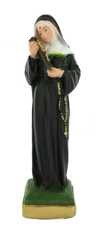 statua santa rita in gesso dipinta a mano - 15 cm