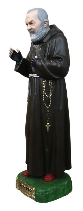 statua padre pio in gesso dipinta a mano - 180 cm