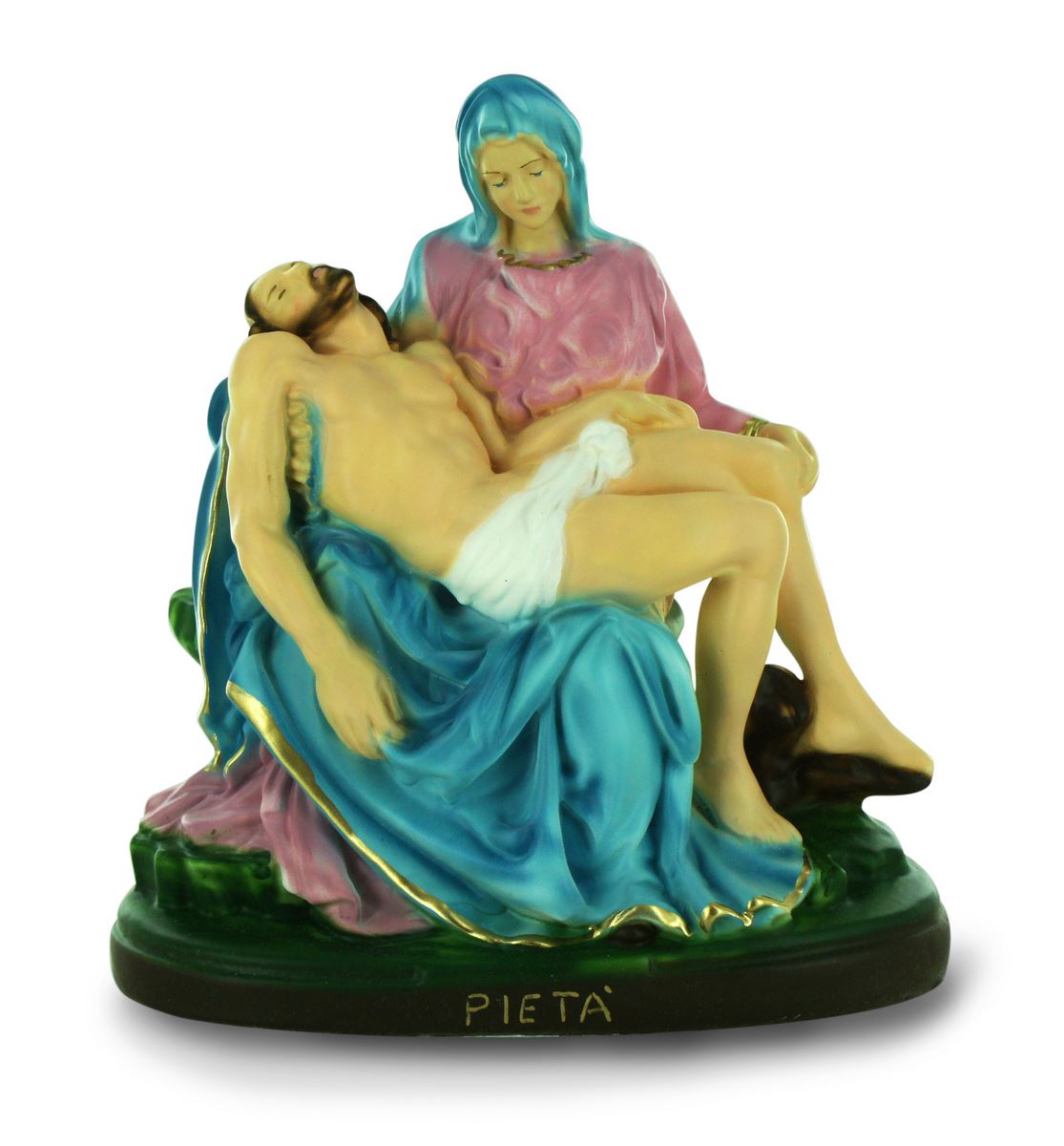 statua pietà in gesso dipinta a mano - 20 cm