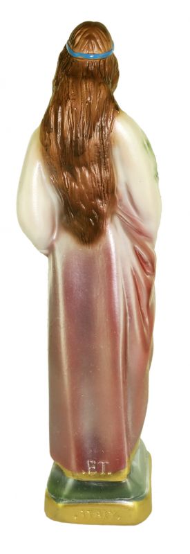statua santa cecilia in gesso madreperlato dipinta a mano - 20 cm