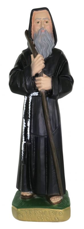 statua san francesco di paola in gesso dipinta a mano - 23 cm