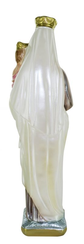 statua madonna del carmine in gesso madreperlato dipinta a mano - 30 cm