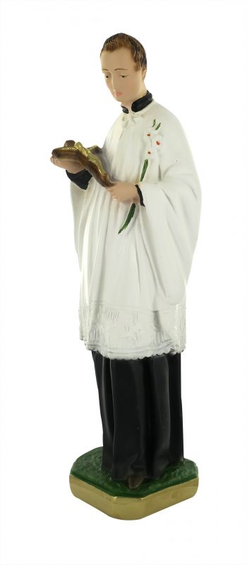statua san luigi gonzaga in gesso dipinta a mano - 30 cm