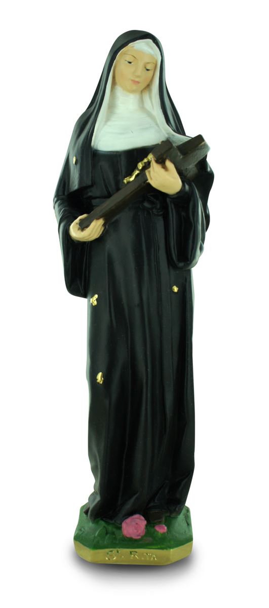statua santa rita in gesso dipinta a mano - 30 cm