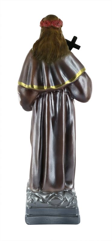 statua santa rosalia in gesso madreperlato dipinta a mano - 30 cm