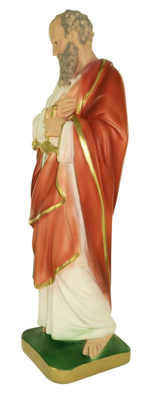 statua san paolo con spada, in gesso dipinta a mano - 33 cm