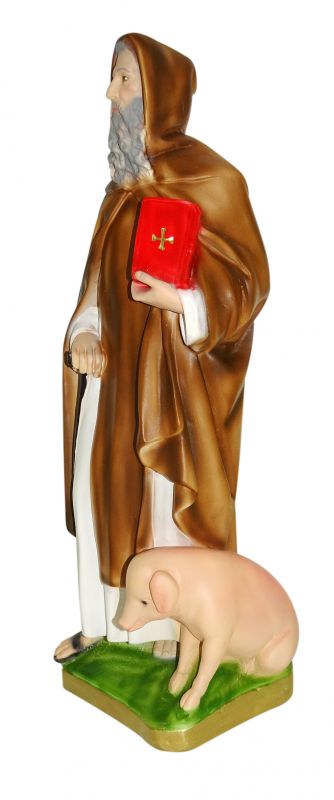statua di sant'antonio abate / eremita in gesso dipinta a mano - 40 cm