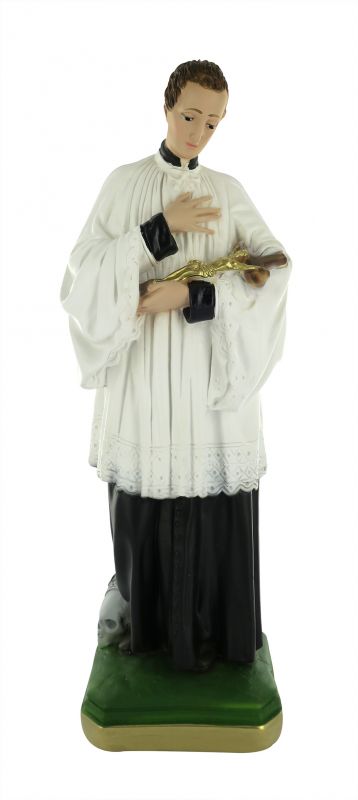 statua san luigi gonzaga in gesso dipinta a mano - 40 cm