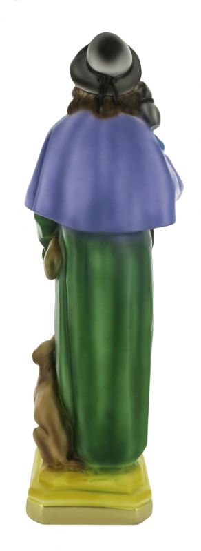 statua san rocco in gesso dipinta a mano - 45 cm