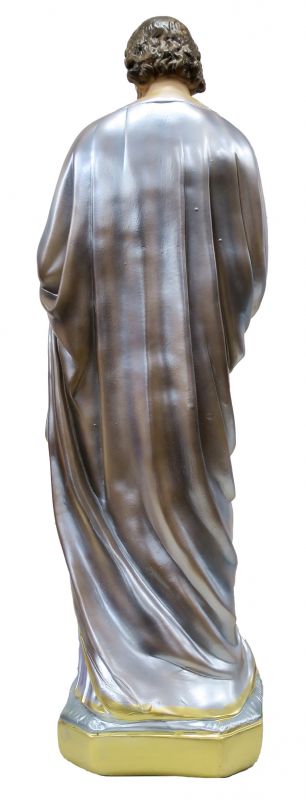 statua san giuseppe in gesso madreperlato dipinta a mano - 60 cm