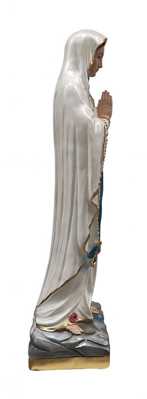 statua madonna di lourdes in gesso madreperlato dipinta a mano - 80 cm