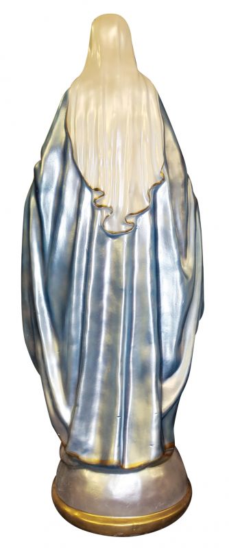 statua madonna miracolosa in gesso madreperlato dipinta a mano - 80 cm