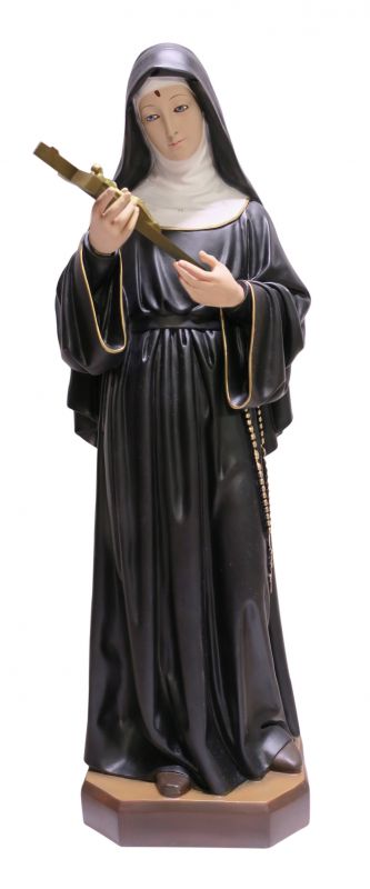 statua santa rita in resina dipinta a mano - 83 cm