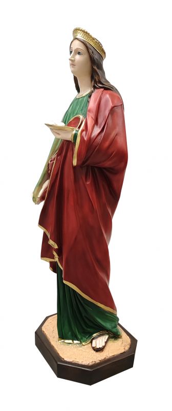 statua santa lucia in resina dipinta a mano - 90 cm