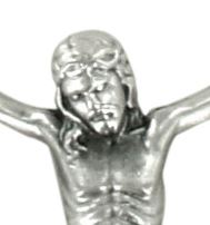 corpo di cristo per crocifisso, metallo, color argento, 7 centimetri